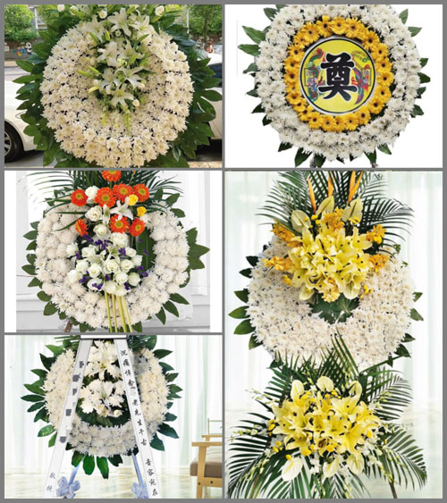 山东莱芜莱城区雪野镇南双王村花圈速递